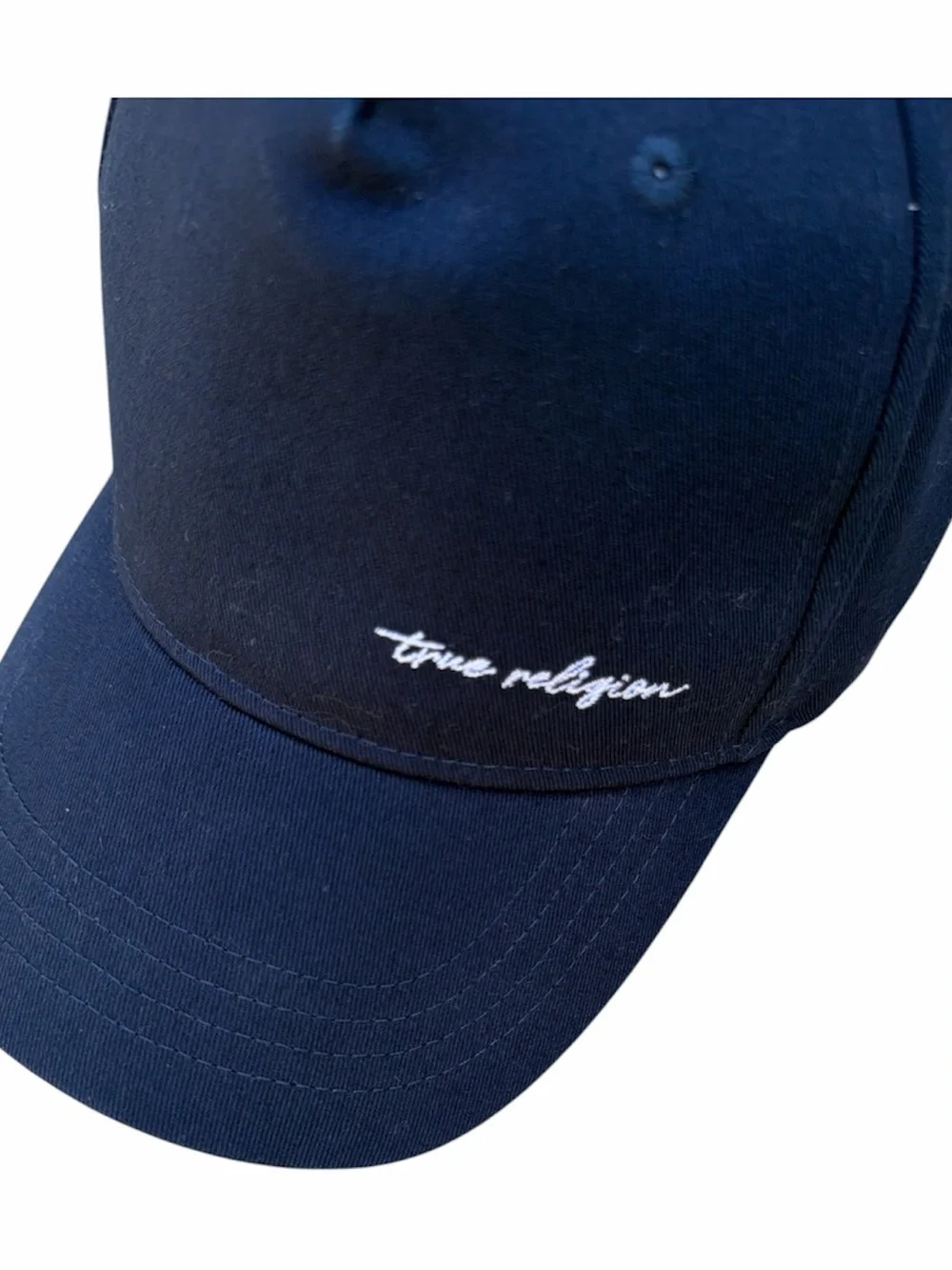 True Religion Men’s Navy Blue Baseball Cap with Strapback